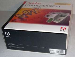 Adobe FrameMaker 7 Win PN 27910385 NEW RETAIL BOX  