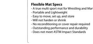 Tiffin Flexible Wrestling Mats 42x42x1 5/8  