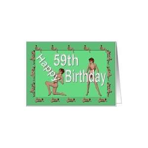  59th Birthday Pin Up Girls, Green Card Toys & Games