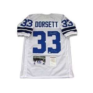 Tony Dorsett Signed Jersey   White HOF 94   Autographed NFL Jerseys 