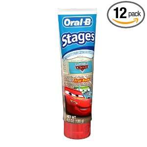  Oral B Stages Toothpaste, Cars, 4.2 Ounce Tubes (Pack of 