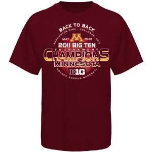   Baseball Tournament Champions Locker Room T Shirt   Maroon Sports