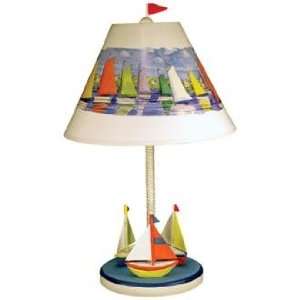  Paul Brent Three Sailboat Table Lamp