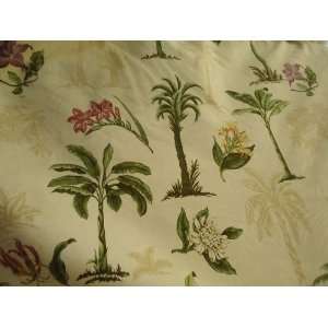   /gold Background Tropical Print 60 Inch Upholstery Fabric By the Yard