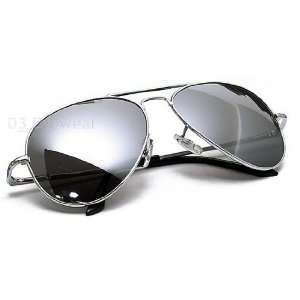   Mirror Aviator Sunglasses Silver Vintage Style