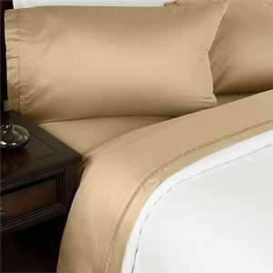   Certified Egyptian Cotton Sheet Set, 300 TC Queen Waterbed, Solid Gold